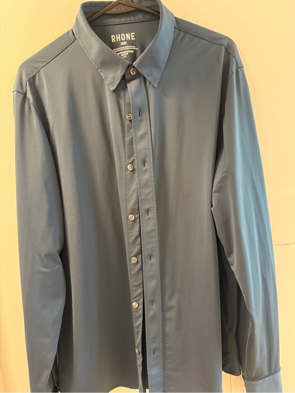 RHONE Slim Fit Shirt in Dark Blue